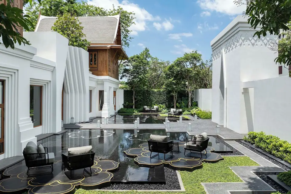 Courtyard and reflecting pool at The Sukhothai Bangkok via Expedia