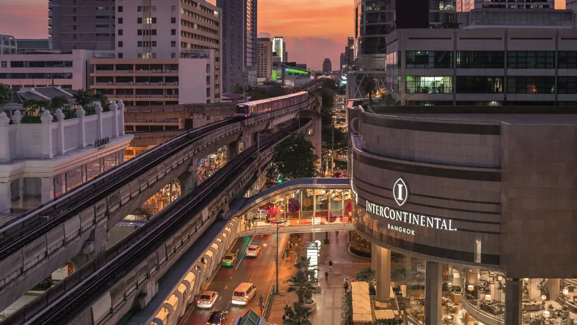 InterContinental Bangkok at the Ratchaprasong skywalk via Expedia